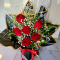 Half Dozen Red Rose Bouquet