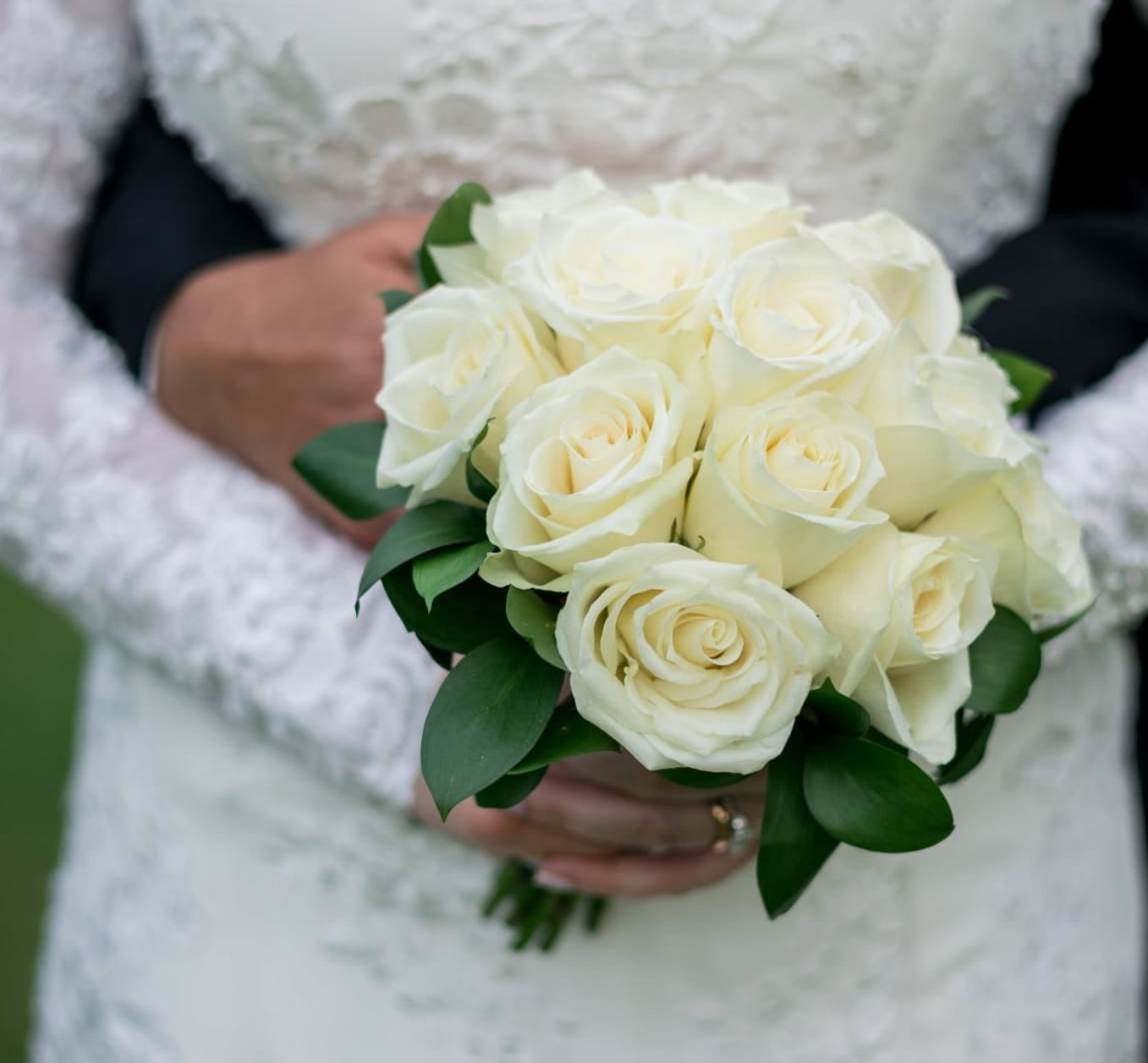 White Rose Bridal Bouquet
