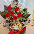 Red Roses &amp; Chocolate Flower Box